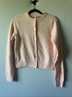 H&M Divided Pastel Pink Cardigan Heart Detail Small Soft Girl